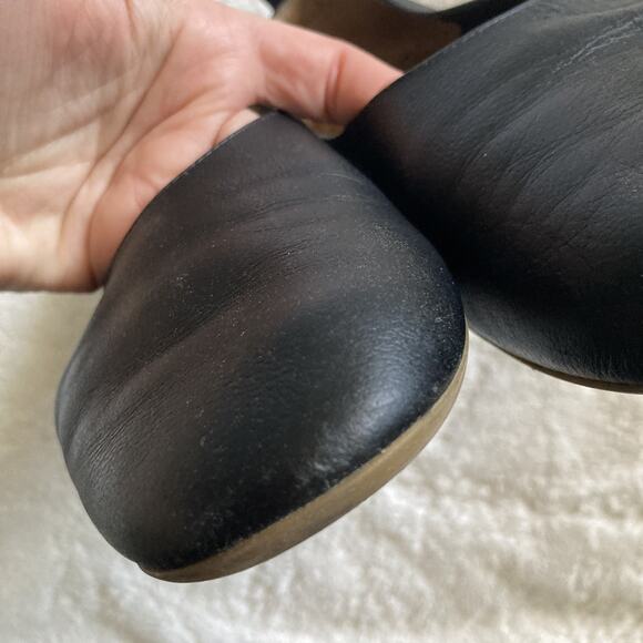 Everlane The Day Glove Slip On Tan Leather Ballet Flats US 10.5 Black round toe - Picture 4 of 16